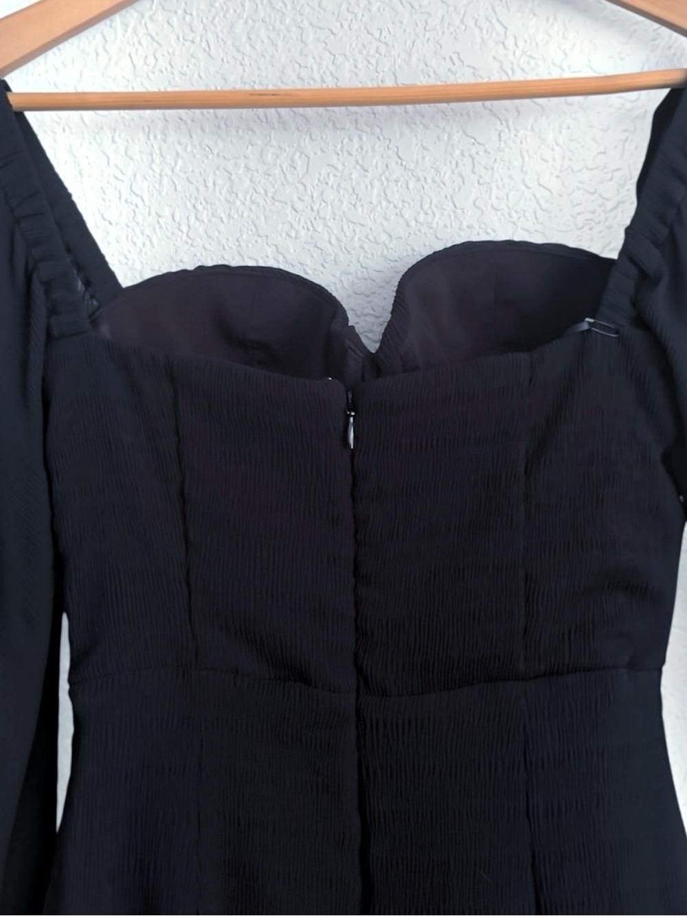 NWT House of Harlow 1969 REVOLVE Carolyn Blk Chiffon Long Sleeve Mini Dress XXS - Picture 4 of 10